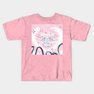 Cybercore Y2k Cute Pink Bunny Kids T-Shirt